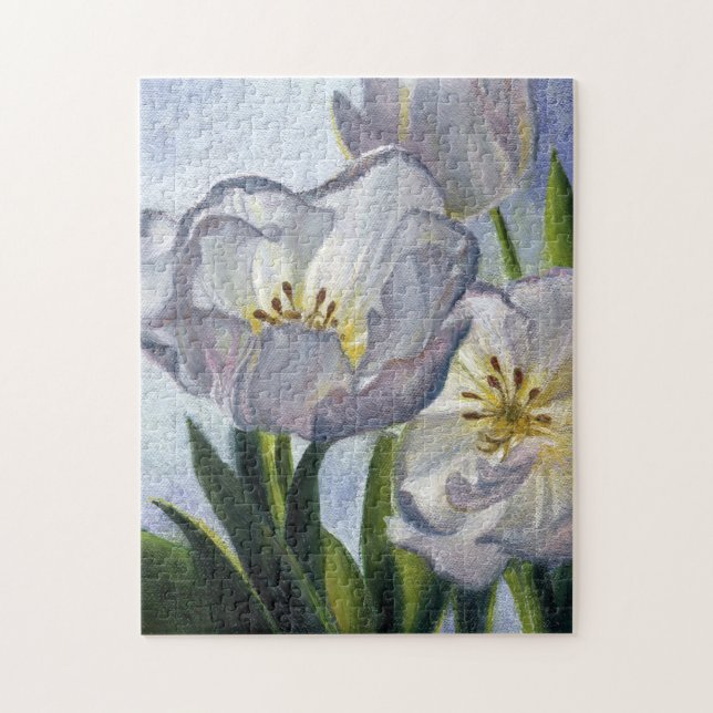 Quebra-cabeça Tulipas brancas (Vertical)