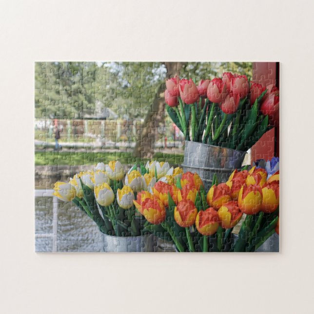 Quebra-cabeça Tulipas de Amsterdã. (Horizontal)