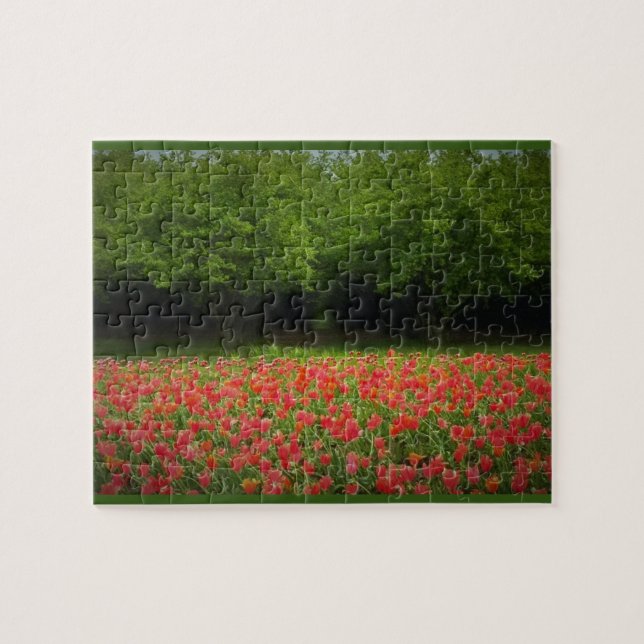 Quebra-cabeça Tulipas e Árvores (Horizontal)