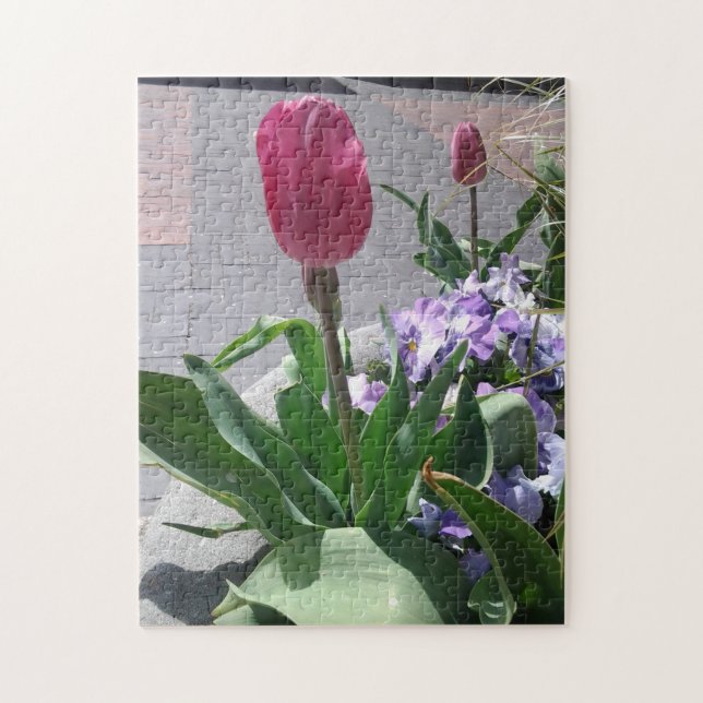 Quebra-cabeça Tulipas e Pansias (Vertical)