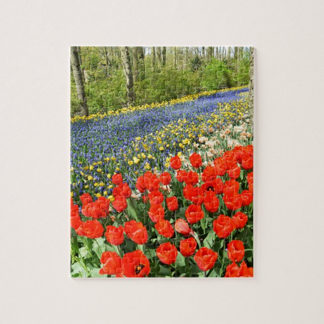Quebra-cabeça Tulipas na floresta (Vertical)