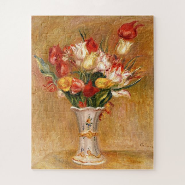 Quebra-cabeça Tulipas por Auguste Renoir (Vertical)