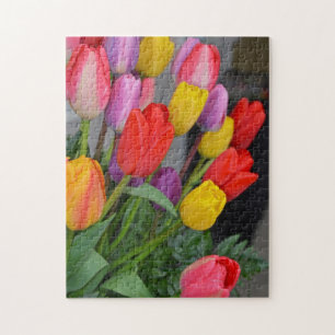 Quebra-cabeça Tulipas primavera coloridas