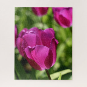 Quebra-cabeça Tulipas púrpuras Primavera Floral