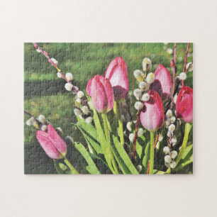 Quebra-cabeça Tulipas Rosa