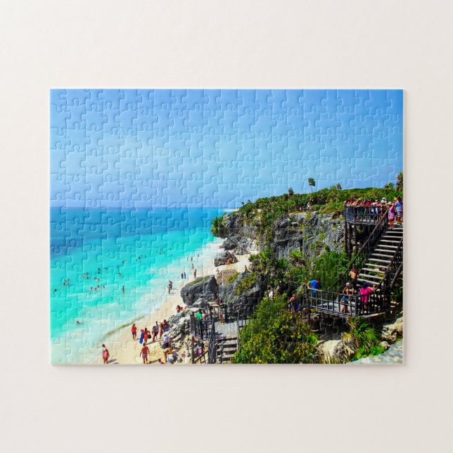 Quebra-cabeça Tulum México. (Horizontal)