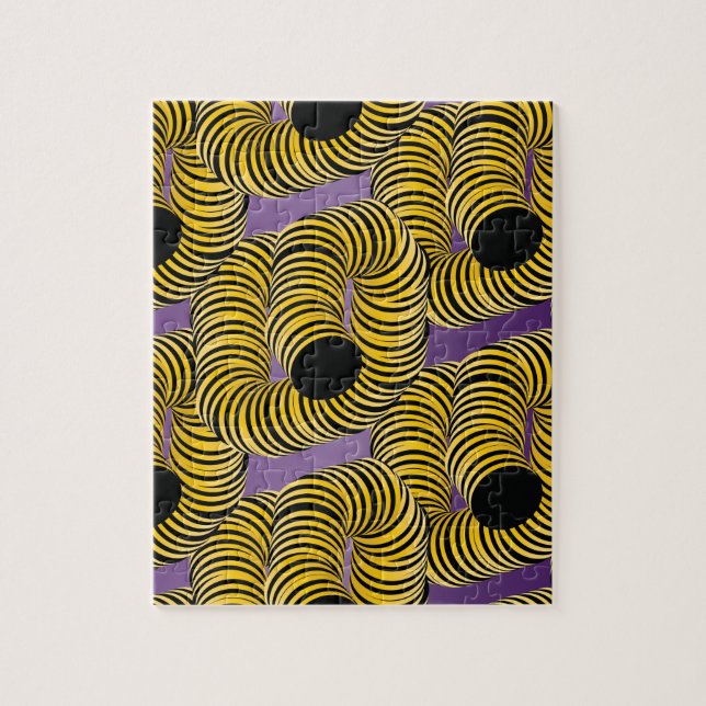 Quebra-cabeça  Túneis Trippy Gradiente Moderno Abelha Amarela (Vertical)