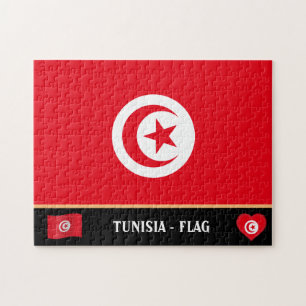 Quebra-cabeça Tunisa Flag & Tunisan country / Tunísia