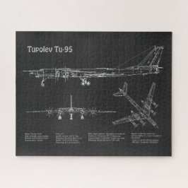 Quebra-cabeça Tupolev Tu-95 - PD Planos de Aeronaves Blueprint