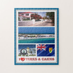 Quebra-cabeça Turks and Caicos Islands - I Love -