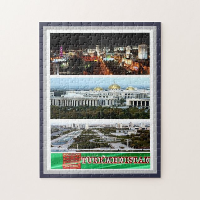 Quebra-cabeça Turquemenistão - Mosaico - (Vertical)
