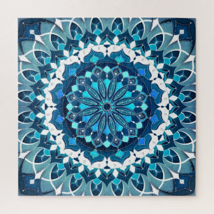 Quebra-cabeça Turquoise Blue Mandala
