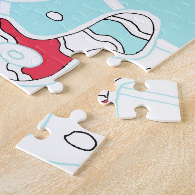 Quebra-cabeça "Turquoise Space", Abstrato digital Art (Lateral)