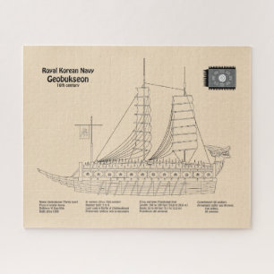Quebra-cabeça Turtle Ship Geobukseon - Ship Blueprint SD