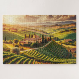 Quebra-cabeça Tuscan Countryside - Paisagem Cêntica Respiratória