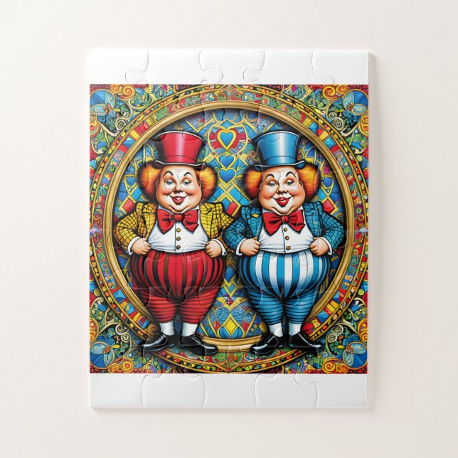 Quebra-cabeça Tweedlledum e Tweedldee de Alice no País das Marav (Vertical)