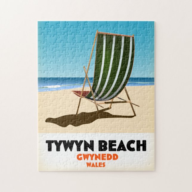 Quebra-cabeça Tywyn Beach Gwynedd Wales poster (Vertical)