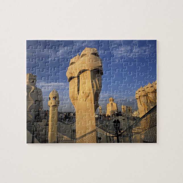 Quebra-cabeça UE, Espanha, Catalunha, Barcelona. Antonio Gaudi's (Horizontal)