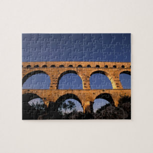 Quebra-cabeça UE, França, Provença, Gard, Pont du Gard. Romano