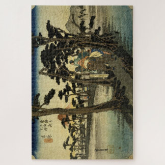 Quebra-cabeça Ukiyo-e Puzzle – Travelers with Mount Fuji | Tradi