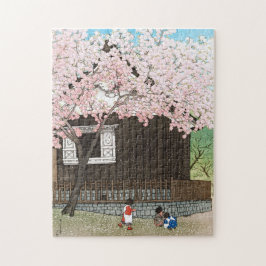 Quebra-cabeça ukiyoe - hasui - C01 - Aagoyama Hill em Primavera