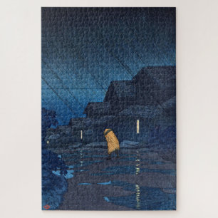 Quebra-cabeça ukiyoe [hasui] Chá da noite C24, Teradomari