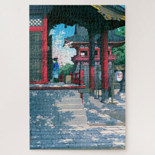 Quebra-cabeça ukiyoe - hasui - nº 18 do templo Meguro Fudo -