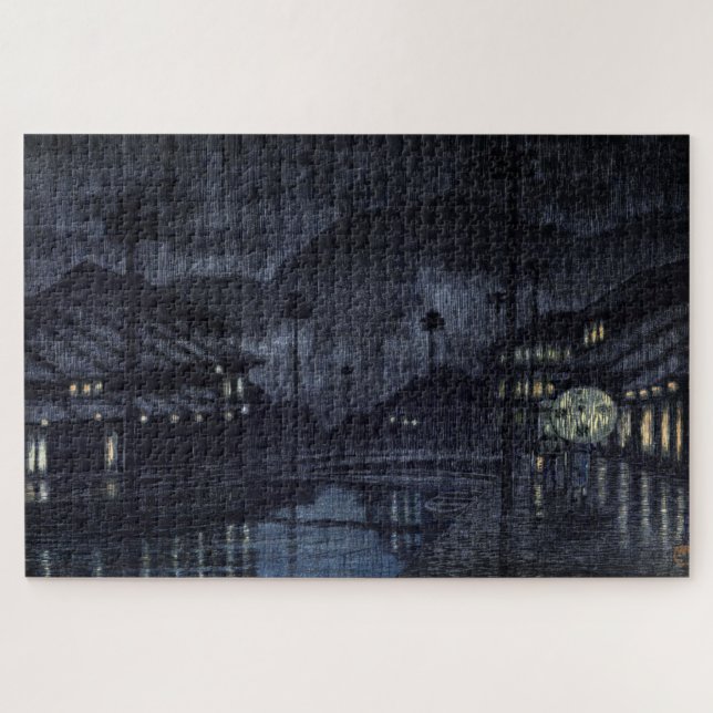 Quebra-cabeça ukiyoe hasui n18 Kinosaki, Tajima (Horizontal)