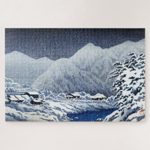 Quebra-cabeça ukiyoe hasui n22 Nakayamashichiri, Hida