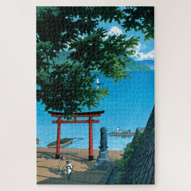 Quebra-cabeça ukiyoe - hasui - No.32 Chuzenji, Utagahama - (Vertical)