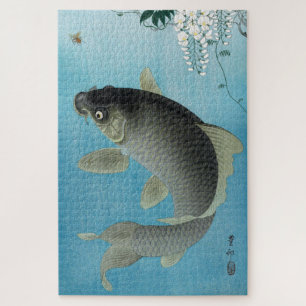 Quebra-cabeça Ukiyoe [Koson] Salto de Carpa