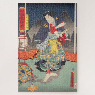 Quebra-cabeça ukiyoe - Toyokuni - n.º 12 tengukozō Kiritarō -