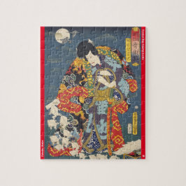 Quebra-cabeça ukiyoe - Zokushu Jiraiya - Mágico japonês -