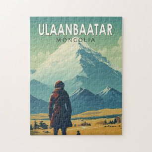 Quebra-cabeça Ulaanbaatar Mongólia - Viagem Art Vintage