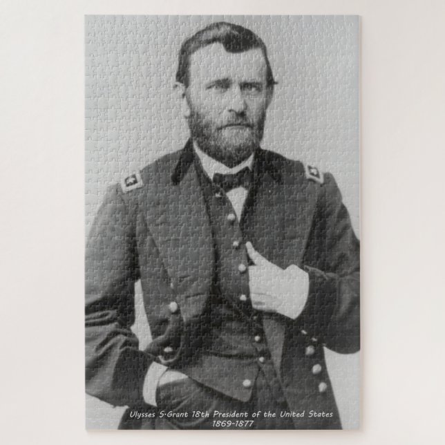 Quebra-cabeça Ulysses S. Grant18º Presidente da América. Jigsaw (Vertical)