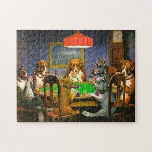 Quebra-cabeça Um Amigo na Necessidade Cães Jogando Poker 1903