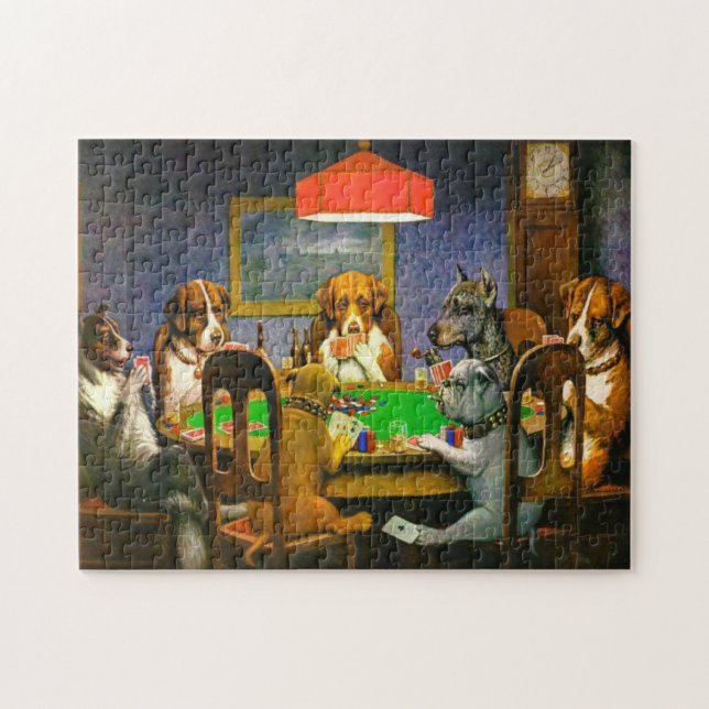 Quebra-cabeça Um Amigo na Necessidade Cães Jogando Poker 1903 (Horizontal)