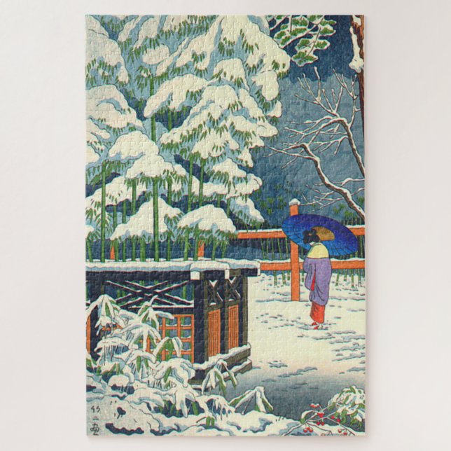 Quebra-cabeça Um Bambu no Santuário Fujishima Takeji 1953  (Vertical)