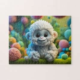 Quebra-cabeça Um bebê lindo Yeti feito de fio