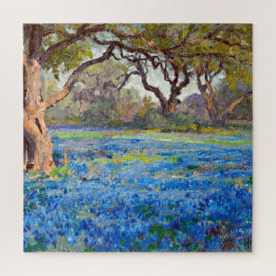 Quebra-cabeça Um Campo de Bluebonnets em Alamo Heights, 1919,