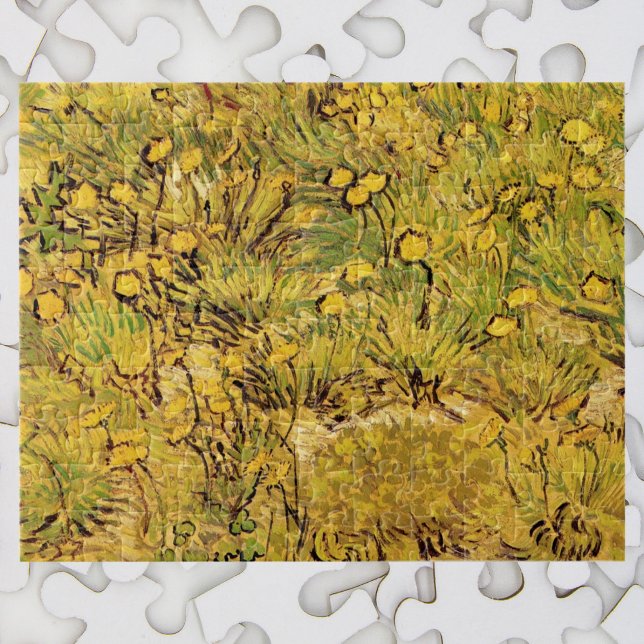 Quebra-cabeça Um Campo de Flores Amarelas por Vincent van Gogh (Criador carregado)