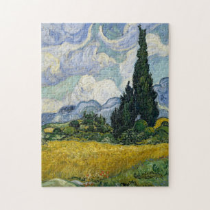 Quebra-cabeça Um campo de rodas com Cypress Van Gogh