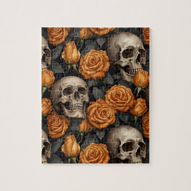 Quebra-cabeça Um desenho da série A Skull and Roses 11 (Vertical)