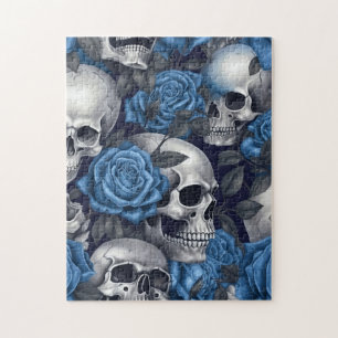 Quebra-cabeça Um design da série A Skull and Roses 12