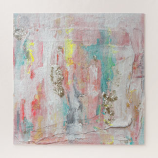 Quebra-cabeça Um dia fino - os meios mistos abstraem a pintura