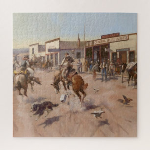 Quebra-cabeça “Um Dia Tranquilo em Utica” por Charles M Russell