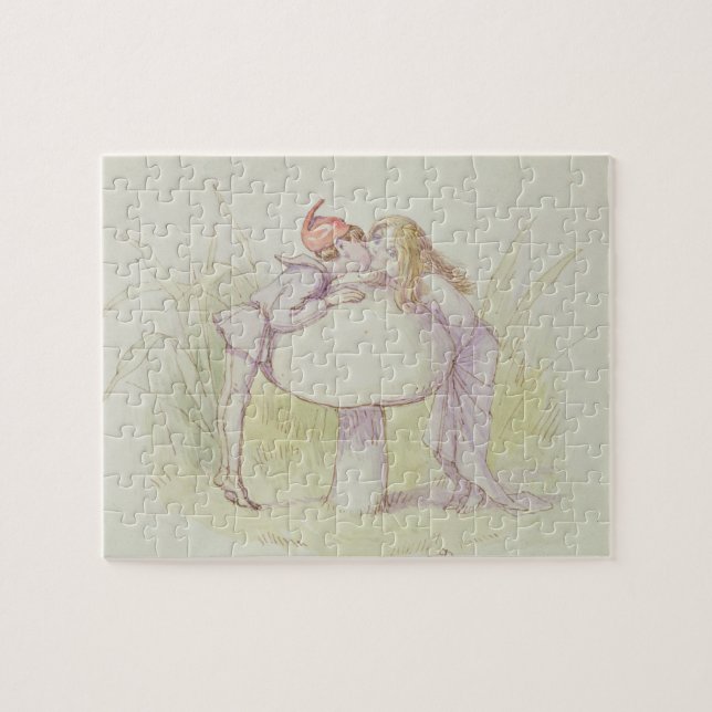 Quebra-cabeça Um duende e uma fada (Horizontal)