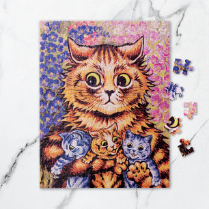 Quebra-cabeça Um Gato com Gatinhos Louis Wain