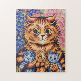 Quebra-cabeça Um gato com seus filhotes por Louis Wain
