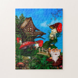 Quebra-cabeça Um Gnomo para minha Arte de Fantasia do Jardim